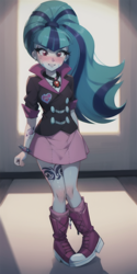 Size: 512x1024 | Tagged: safe, imported from derpibooru, sonata dusk, equestria girls, ai content, ai generated, female, pigeon toed, prompter:narica, solo