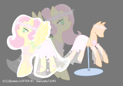 Size: 750x524 | Tagged: safe, artist:starrysky73245, imported from derpibooru, fluttershy, pegasus, pony, gray background, simple background, solo