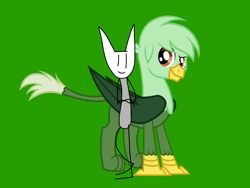 Size: 2224x1668 | Tagged: safe, artist:robertleyvaiii, imported from derpibooru, oc, oc only, oc:chuk, oc:gregory griffin, griffon, duo, green background, griffon oc, male, simple background