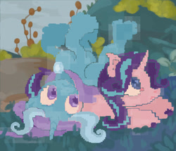 Size: 964x829 | Tagged: safe, artist:saskaw, imported from derpibooru, starlight glimmer, trixie, pony, unicorn, horn