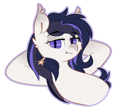 Size: 742x656 | Tagged: safe, artist:fakkajohan, imported from derpibooru, oc, oc only, oc:dusty bloom, bat pony, pony, artfight, bust, female, looking at you, simple background, solo, transparent background