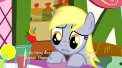 Size: 1920x1080 | Tagged: safe, imported from derpibooru, screencap, derpy hooves, doctor whooves, time turner, earth pony, pegasus, pony, season 5, slice of life (episode), animated, female, male, mare, silly straw, sound, stallion, webm