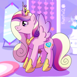 Size: 1000x1000 | Tagged: safe, artist:fruiitypieq, imported from derpibooru, princess cadance, alicorn, pony, female, mare, solo