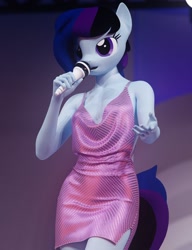 Size: 1575x2048 | Tagged: safe, artist:dashie116, oc, oc only, oc:maple cake, anthro, 3d, clothes, dress, female, singing