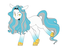 Size: 2700x2000 | Tagged: safe, artist:delzol, imported from twibooru, oc, oc only, oc:grace, earth pony, pony, commission, female, gradient hooves, ice skates, image, mare, png, simple background, solo, transparent background, two toned mane