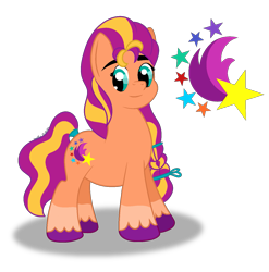 Size: 1415x1432 | Tagged: safe, artist:kosmiktym, imported from derpibooru, sunny starscout, earth pony, pony, braid, coat markings, female, g5, looking down, mare, redesign, simple background, smiling, socks (coat markings), solo, tail, transparent background, two toned mane, two toned tail, unshorn fetlocks