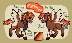 Size: 2000x1208 | Tagged: safe, artist:junglefiend, imported from derpibooru, oc, oc only, oc:maple fire, horse, pegasus, :p, ><, brown coat, eyes closed, reference sheet, smiling, solo, tongue out