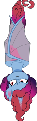 Size: 524x1712 | Tagged: safe, artist:prixy05, imported from derpibooru, bat pony, bat ponified, bat wings, fangs, female, g5, hanging, hanging upside down, mare, misty brightdawn, mistybat, my little pony: tell your tale, race swap, red eyes, simple background, solo, species swap, transparent background, upside down, vector, wings