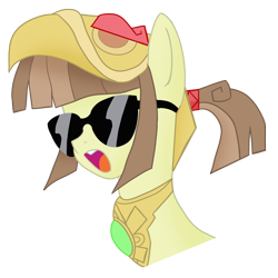 Size: 2000x2000 | Tagged: safe, artist:archooves, imported from derpibooru, oc, oc only, oc:tailcoatl, pegasus, pony, aztec, female, helmet, mare, mexico, nation ponies, ponified, simple background, solo, sunglasses, transparent background