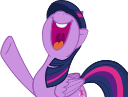 Size: 949x720 | Tagged: safe, edit, edited screencap, editor:homersimpson1983, imported from derpibooru, screencap, twilight sparkle, alicorn, background removed, female, not a vector, open mouth, smiling, solo, twilight sparkle (alicorn), volumetric mouth