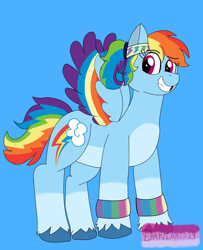 Size: 1680x2066 | Tagged: safe, artist:daniarts19, imported from derpibooru, rainbow dash, pegasus, female, rainbow power, solo