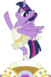 Size: 1694x2520 | Tagged: safe, edit, edited screencap, editor:homersimpson1983, imported from derpibooru, screencap, twilight sparkle, alicorn, a royal problem, background removed, ballerina, figurine, music box, not a vector, twilight sparkle (alicorn)