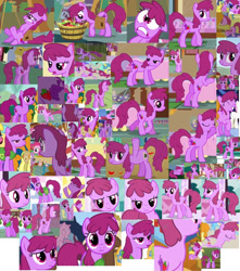 Size: 900x1019 | Tagged: safe, edit, edited screencap, imported from derpibooru, screencap, berry punch, berryshine, earth pony, pony, call of the cutie, fall weather friends, season 1, winter wrap up, collage, female, mare, winter wrap up vest