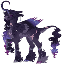 Size: 2666x2762 | Tagged: safe, artist:sleepy-nova, imported from derpibooru, oc, alicorn, pony, curved horn, horn, male, offspring, parent:king sombra, parent:princess luna, parents:lumbra, scar, simple background, solo, stallion, transparent background