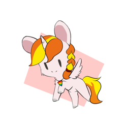 Size: 500x500 | Tagged: safe, imported from derpibooru, oc, oc only, oc:cokecoffee, alicorn, pony, female, horn, mare, raised hoof, simple, simple background, solo, solo female, spread wings, wings