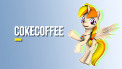 Size: 3840x2160 | Tagged: safe, imported from derpibooru, oc, oc only, oc:cokecoffee, alicorn, pony, 3d, female, horn, jewelry, mare, pendant, raised hoof, solo, solo female, source filmmaker, spread wings, wings