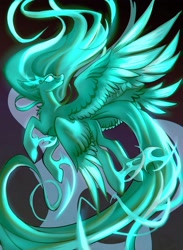 Size: 2911x3966 | Tagged: safe, artist:r-cang, imported from derpibooru, pony, smiling, solo, teal body