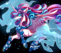 Size: 3679x3181 | Tagged: safe, artist:r-cang, imported from derpibooru, alicorn, pony, black background, female, mare, simple background