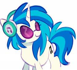 Size: 2048x1870 | Tagged: safe, artist:risswm, imported from derpibooru, dj pon-3, vinyl scratch, pony, unicorn, headphones, horn, simple background, solo, sunglasses