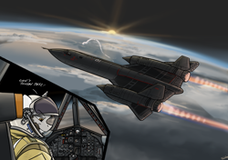 Size: 2322x1635 | Tagged: safe, artist:buckweiser, imported from derpibooru, oc, oc:bush ranger, unicorn, horn, male, pilot, solo, solo male, sr-71 blackbird, yakutian horse