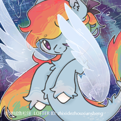 Size: 475x475 | Tagged: safe, artist:zhixidezhouxiansheng, imported from derpibooru, rainbow dash, pony, solo