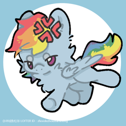 Size: 750x750 | Tagged: safe, artist:zhixidezhouxiansheng, imported from derpibooru, rainbow dash, pegasus, pony, solo