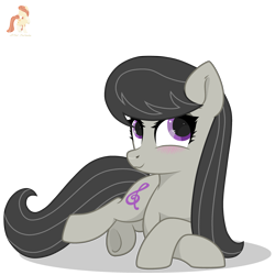 Size: 2885x2885 | Tagged: safe, artist:r4hucksake, imported from derpibooru, octavia melody, pony, lying down, prone, simple background, solo, transparent background