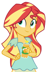 Size: 6090x9142 | Tagged: safe, artist:andoanimalia, imported from derpibooru, sunset shimmer, human, equestria girls, equestria girls specials, female, my little pony equestria girls: dance magic, simple background, soda, transparent background, vector