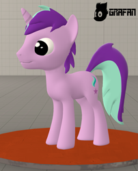 Size: 1553x1920 | Tagged: safe, artist:gradiusfanatic, imported from derpibooru, oc, oc only, oc:andy glimmer, pony, unicorn, 3d, horn, male, source filmmaker, unicorn oc