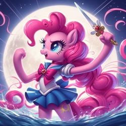 Size: 1024x1024 | Tagged: safe, imported from derpibooru, pinkie pie, ai content, ai generated, female, prompter:pinkiepiepics, sailor moon, sailor moon (series)