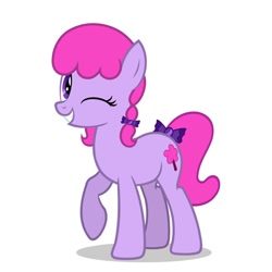 Size: 512x512 | Tagged: safe, artist:oblivionfall, imported from derpibooru, oc, oc only, oc:candydrop, pony, looking at you, one eye closed, solo, wink, winking at you