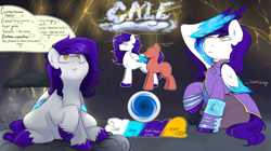 Size: 4600x2574 | Tagged: safe, artist:lexbunsfw, imported from derpibooru, oc, oc only, oc:phantom gale, crystal pony, pegasus, pony, equestria at war mod, clothes, color palette, cutie mark, detailed background, male, raised hoof, reference sheet, salute, solo, solo male, uniform, unshorn fetlocks, white coat