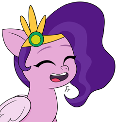 Size: 3316x3468 | Tagged: safe, artist:frownfactory, imported from derpibooru, pipp petals, pegasus, eyes closed, female, g5, simple background, smiling, transparent background