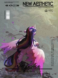 Size: 1620x2160 | Tagged: safe, artist:lendftcn, imported from derpibooru, twilight sparkle, alicorn, pony, female, mare, rainbow power, solo, spread wings, text, twilight sparkle (alicorn), wings