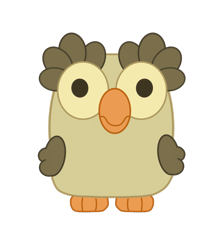 Size: 1400x1600 | Tagged: safe, anonymous artist, derpibooru exclusive, imported from derpibooru, owlowiscious, bird, owl, bluey, chattermax, cursed image, simple background, solo, style emulation, transparent background, wtf