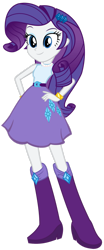 Size: 749x1800 | Tagged: safe, artist:tezzfordtrash, imported from derpibooru, rarity, equestria girls, belt, boots, clothes, female, high heel boots, shirt, shoes, simple background, skirt, sleeveless, solo, transparent background