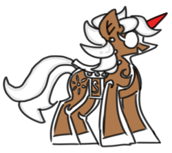 Size: 479x426 | Tagged: safe, artist:goatpirate, gingerbread, food pony, original species, pony, unicorn, /mlp/, drawthread, food, ponified, simple background, transparent background, wizard 101