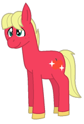 Size: 488x716 | Tagged: safe, artist:marshalia147, imported from derpibooru, oc, oc only, oc:red delicious, earth pony, pony, earth pony oc, freckles, male, offspring, parent:big macintosh, parent:marble pie, parents:marblemac, simple background, solo, stallion, transparent background