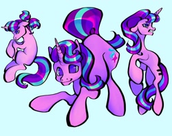 Size: 1440x1138 | Tagged: safe, artist:broniesforponies, imported from derpibooru, starlight glimmer, pony, unicorn, blue background, horn, simple background, solo