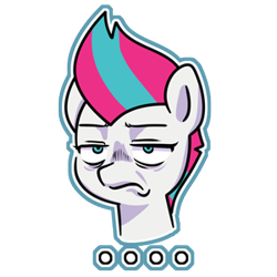 Size: 300x300 | Tagged: safe, artist:makaryo, imported from derpibooru, zipp storm, pegasus, pony, ..., female, frown, g5, lidded eyes, mare, outline, shrunken pupils, simple background, solo, transparent background