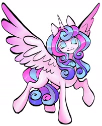 Size: 1440x1775 | Tagged: safe, artist:broniesforponies, imported from derpibooru, princess flurry heart, alicorn, pony, female, looking at you, mare, older, older flurry heart, simple background, smiling, solo, white background