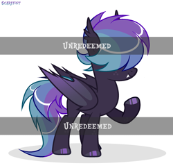 Size: 1844x1787 | Tagged: safe, artist:scarffist, imported from derpibooru, oc, oc only, bat pony, pony, adoptable, auction, auction open, base used, bat ears, bat pony oc, bat wings, blue mane, blue tail, colored wings, cute, dark skin, gradient wings, happy, long tail, purple hair, purple mane, purple tail, short hair, short mane, simple background, solo, tail, watermark, white background, wings