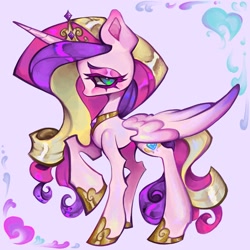 Size: 2048x2048 | Tagged: safe, artist:broniesforponies, imported from derpibooru, princess cadance, alicorn, pony, female, full body, mare, raised hoof, solo