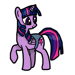 Size: 1024x1024 | Tagged: safe, artist:background_pon3, imported from derpibooru, twilight sparkle, alicorn, pony, clothes, female, happy, horn, panties, solo, twilight sparkle (alicorn), underwear, wings