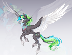 Size: 3399x2564 | Tagged: safe, artist:copshop, imported from derpibooru, oc, oc only, alicorn, pony, alicorn oc, horn, solo, wings