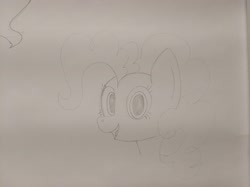 Size: 4032x3016 | Tagged: safe, artist:jakusi, pinkie pie, earth pony, czequestria, female, happy, mare, sketch, solo, traditional art