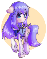 Size: 1822x2278 | Tagged: safe, artist:kaf_pone, imported from derpibooru, earth pony, pony, anime, chino kafuu, female, is the order a rabbit?, mare, parody, ponified, solo