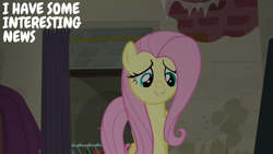 Size: 2000x1125 | Tagged: safe, edit, edited screencap, editor:quoterific, imported from derpibooru, screencap, fluttershy, the saddle row review, rarity for you, solo