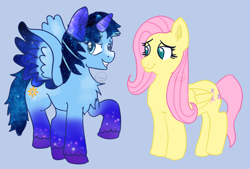 Size: 2196x1485 | Tagged: safe, imported from derpibooru, fluttershy, oc, oc:blue thunder, alicorn, pegasus