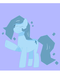 Size: 1259x1592 | Tagged: safe, artist:redfire-pony, imported from derpibooru, oc, oc only, oc:holopon, earth pony, pony, eyes closed, smiling, solo, waving